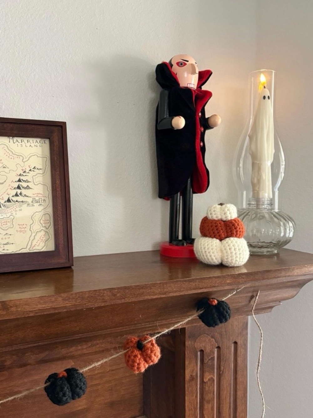 Vintage Halloween Pumpkin Tower Crochet Small